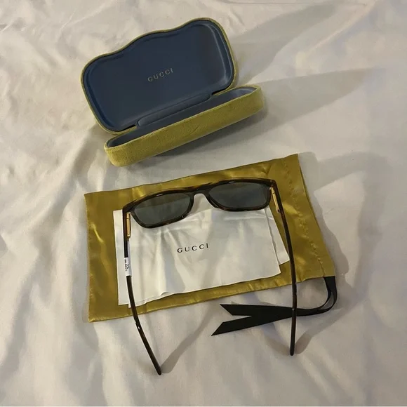New Gucci Sunglasses Havana Gray 57-17-45 Unisex $455